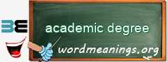 WordMeaning blackboard for academic degree